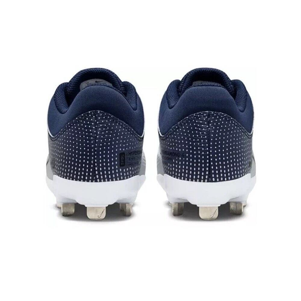 Nike Hyperdiamond 4 Pro Cleats Women’ 8 White Blue Metal Fastpitch Softball NWT - Picture 5 of 10